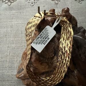 Gold Braided Chain Bracelet